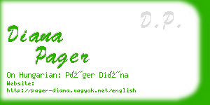 diana pager business card